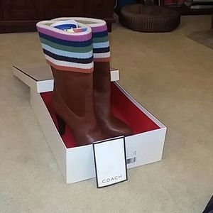 Coach heeled boots